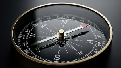 Precision instrument a symbolic representation of direction orientation and decision making on a