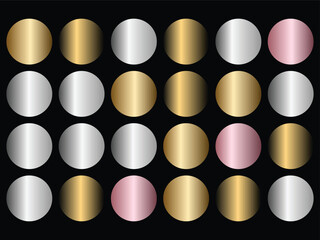 Colorful metallic gradient circles in a grid pattern design