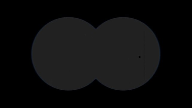 Binocular View Overlay With Alpha Channel. View Through Digital Futuristic Binoculars Viewfinder
