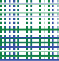 Abstract geometric pattern with green and blue lines and shapes
