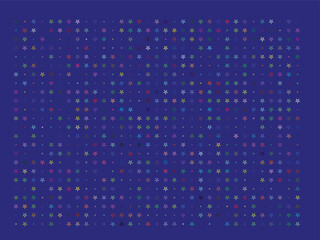 Colorful starburst pattern on deep blue background for celebrations