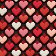 Cute hearts seamless pattern, and lovely romantic background, great for Valentine's Day, Mother's Day, wedding, textiles, wallpapers, banners