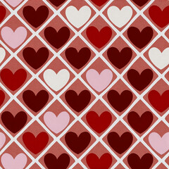 Cute hearts seamless pattern, and lovely romantic background, great for Valentine's Day, Mother's Day, wedding, textiles, wallpapers, banners