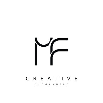 MF Abstract  Monogram Logo Design. This logo is designed with a combination of two line letters M and F 