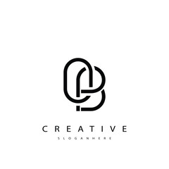 OB Abstract  Monogram Logo Design. This logo is designed with a combination of two line letters O and B  © Mahamud