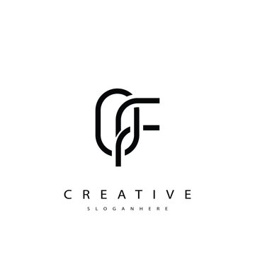 OF Abstract  Monogram Logo Design. This logo is designed with a combination of two line letters O and F 