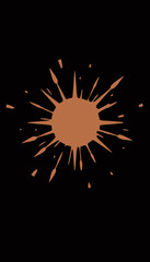 Fototapeta premium Radiant Burst of Light with Explosive Glows and Dynamic Star-like Streaks Against a Deep Black Background