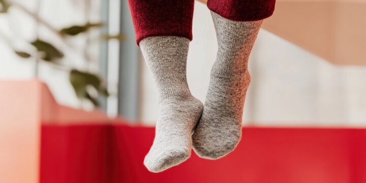 Enjoying Cozy Feet While Wearing Warm Socks and Relaxing Comfortably at Home, Truly