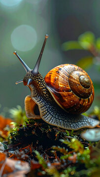 Caracol en primer plano
