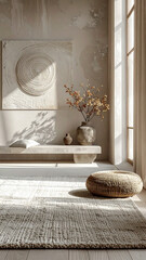 Minimal rug and picture