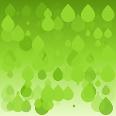 Abstract Green Raindrops Background