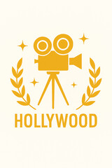 Movie Camera Illustration Hollywood Awards Concept Vector
