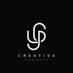 Fototapeta premium YG Abstract Monogram Logo Design. This logo is designed with a combination of two line letters Y and G 