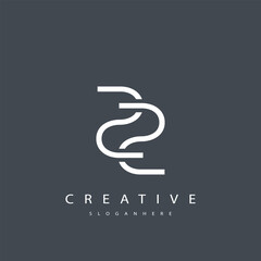 ZZ Abstract  Monogram Logo Design. This logo is designed with a combination of two line letters Z and Z 