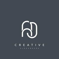 Fototapeta premium AJ Abstract Monogram Logo Design. This logo is designed with a combination of two line letters A and J 