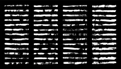 Grunge brush strokes, lines, ink smudges, hand-drawn scribble shapes. Handmade sketchy marks, acrylic stains, charcoal streaks. Paint textures, dry brush effect. Marker underline. Vector illustration