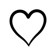 Hand Drawn Heart Icon, Love and Romance Symbol for Creative Design