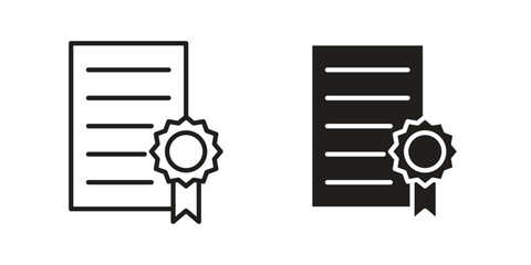 Diploma icons simple design. Vector illustration for web ui