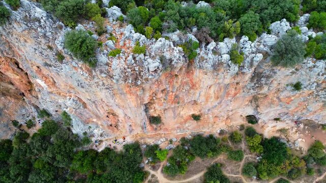 Rock climbing. Rock climbing area in Geyikbayırı, Antalya. Mountaineering, climbing sport.