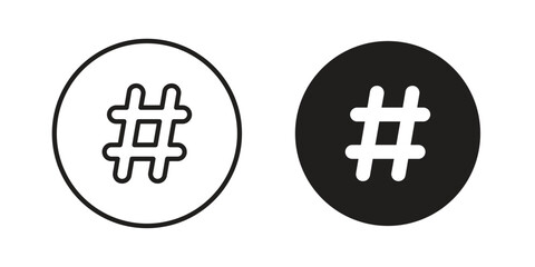 Fototapeta premium Hashtag icons simple design. Vector illustration for web ui