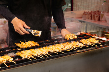 屋台の串焼き