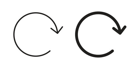 Reset icons simple design. Vector illustration for web ui