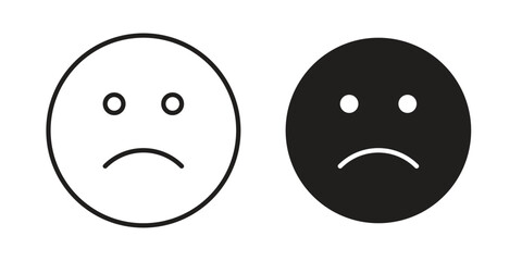 Fototapeta premium Sad icons simple design. Vector illustration for web ui