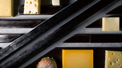 Geometric Cheese and Dark Strips