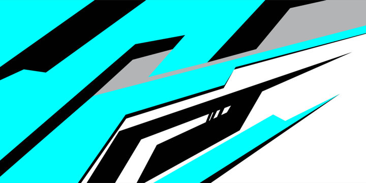 Cargo van decal design vector. Graphic abstract stripe racing background kit designs for wrap vehicle, race car, branding car.