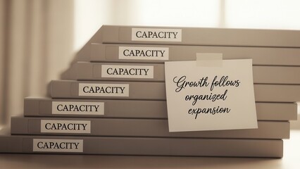 Stack of Capacity Folders with Growth Message
