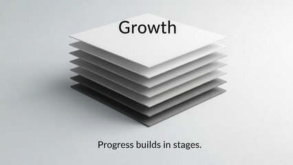 Stacked Layers Representing Growth and Progress
