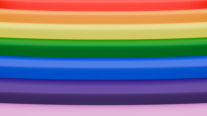 Abstract rainbow background with horizontal colorful stripes and soft gradient transitions. Modern, minimal composition suitable for digital design, branding, wallpapers, and creative visual projects.
