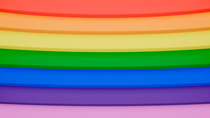 Abstract rainbow background with horizontal colorful stripes and soft gradient transitions. Modern, minimal composition suitable for digital design, branding, wallpapers, and creative visual projects.