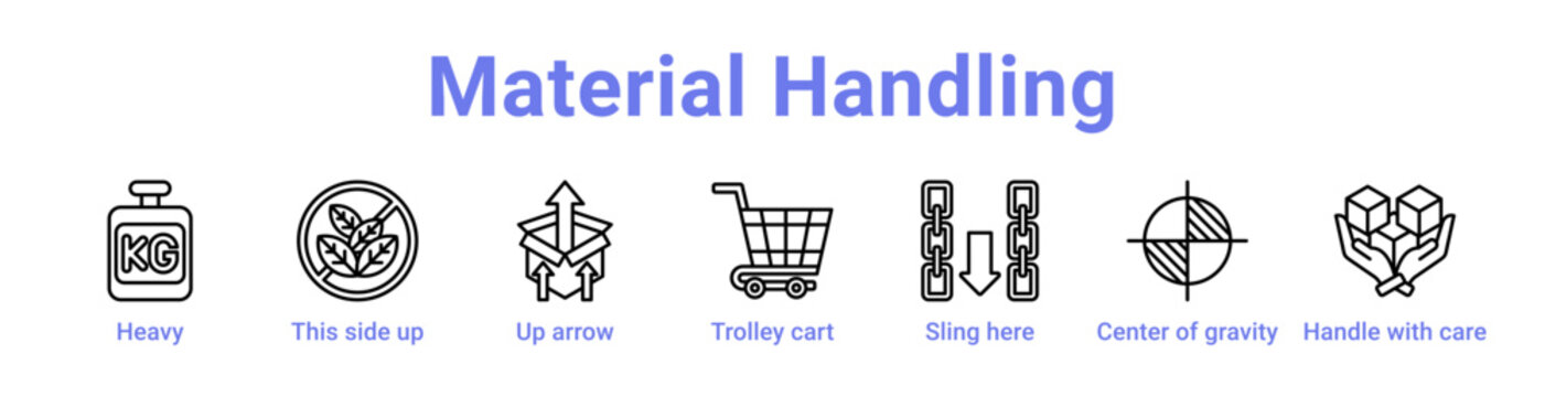 Material Handling Icon Banner and Collection