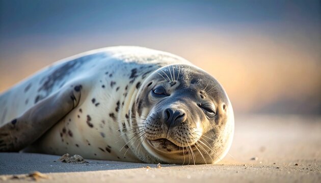 寝ているアザラシ