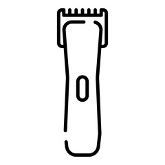 Electric hair clippers black line icon