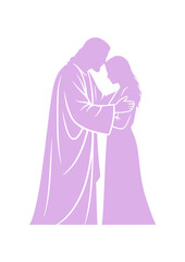 Jesus Christ Embracing Woman