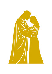 Jesus Christ Embracing Woman