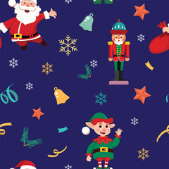 ector illustration of cartoon pattern on Christmas celebration