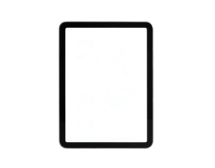 Modern tablet with blank bright screen and dark bezel