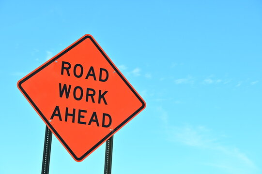 Road Work Ahead Sign