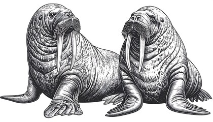 Detailed Black And White Illustration