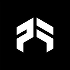 Letter PF creative bold monogram logo