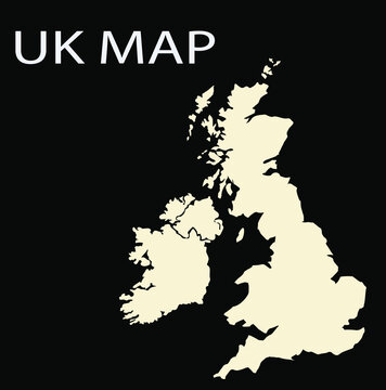 UK map illustration simple vector graphic for trave