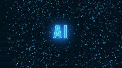 ai, technology, business, unit, training, artificial intelligence, hardware, innovation, device, intelligence. in businessman hold the artificial intelligence technology control processor system hud. - Powered by Adobe