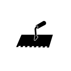 Trowel Tool with Notched Blade and Handle.