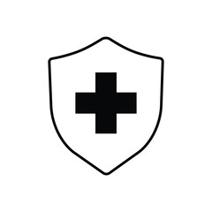 Obraz premium Outline Medical Shield Icon
