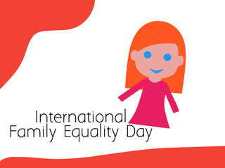 International Family Equality Day illustration. Group of rainbow people abstract icon. Colorful people figures standing in a row illustration. Important day