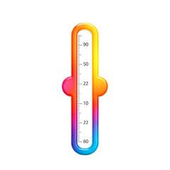 Colorful Thermometer Showing Temperature Measurement.