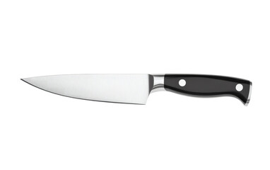 A sleek, high-quality chef's knife with a black handle, Perfect for culinary professionals and home cooks alike.